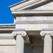 Columns of a large courthouse colonnade
