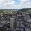Skyline of Steubenville, Ohio, along the Ohio River